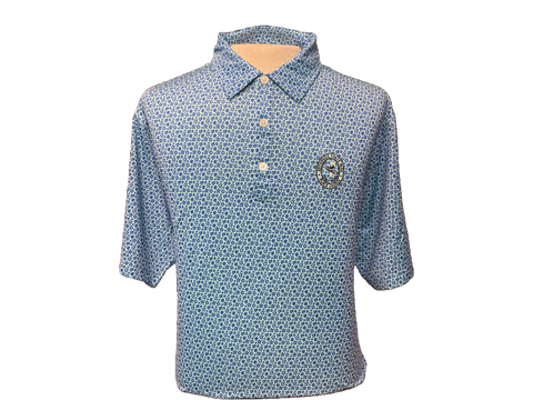 Allover Floral Polo Blue/Aqua by FootJoy