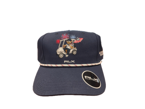 Bethpage Bear Fireworks Flag Hat by RLX 2026 Blue