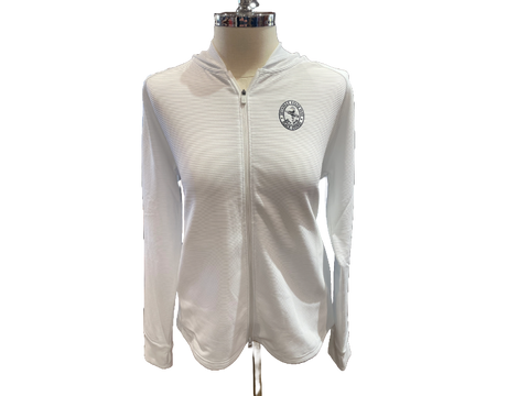 Woman's Full Zip Ottoman Hoodie White by FootJoy
