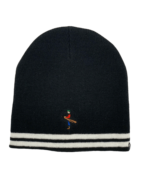 The front side of the Bethpage Black Course Caddy Winter Cap that displays the Bethpage Black Caddy