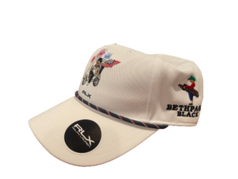 Bethpage Bear Fireworks Flag Hat by RLX 2026 White