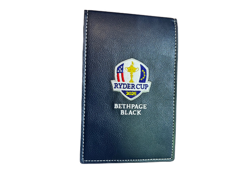 Bethpage Black 2025 Ryder Cup Yardage Book Holder.  ALL PRODUCTS MUST BE PURCHASED THROUGH THE PRO SHOP- 516-249-4040