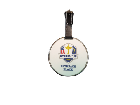 Bethpage Black 2025 Ryder Cup Round Bag Tag.  ALL PRODUCTS MUST BE PURCHASED THROUGH THE PRO SHOP- 516-249-4040