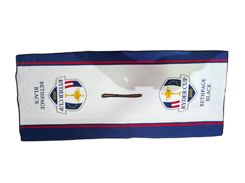 Bethpage Black 2025 Ryder Cup Microfiber Towel.  ALL PRODUCTS MUST BE PURCHASED THROUGH THE PRO SHOP- 516-249-4040