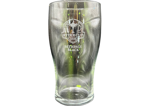 Bethpage Black 2025 Ryder Cup Irish Pub Glass.  ALL PRODUCTS MUST BE PURCHASED THROUGH THE PRO SHOP- 516-249-4040