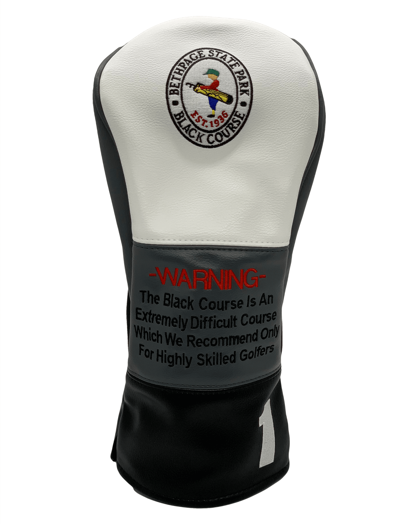 Leather Headcovers - Bethpage Black Warning Sign (All Sold Separately)